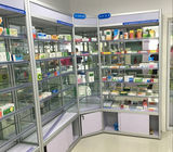 As prateleiras de exposição da farmácia da liga de alumínio para o dispositivo bonde médico da loja fácil instalam 