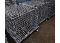 As prateleiras galvanizadas do armazenamento do armazém soldaram o fio Lockable de aço Mesh Pallet Cage